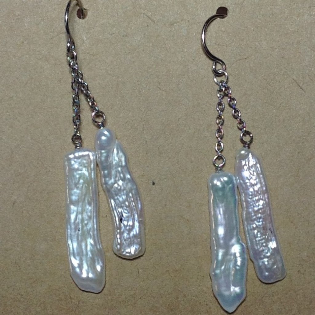 Honora Freshwater Biwa Pearl Silver Dangling Earring 25$
